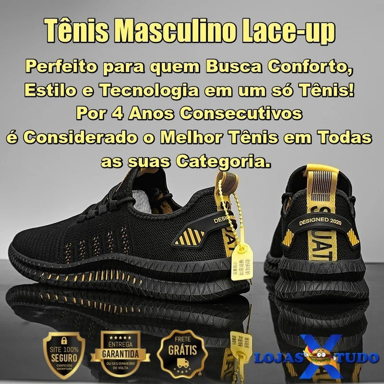 Tênis Masculino para Corrida, Academia, Caminhada e Laser, Lace-up 2024