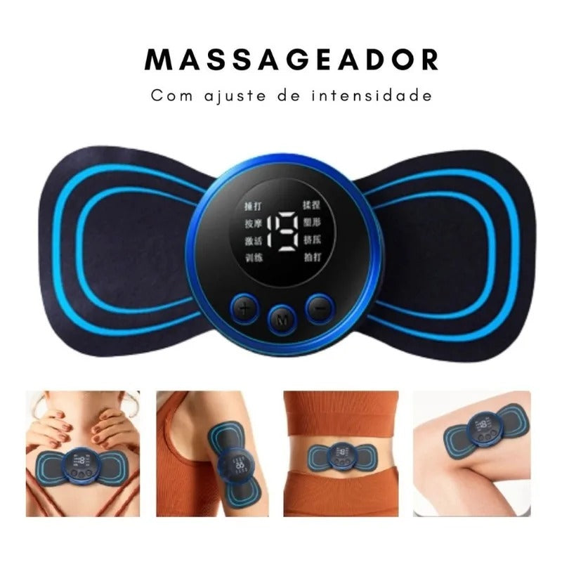 Massageador Muscular EMS Estimulador Elétrico Portátil Para Alívio das Dores Musculares,  de Pescoço, Cervical e Lombar  Oferta Especial