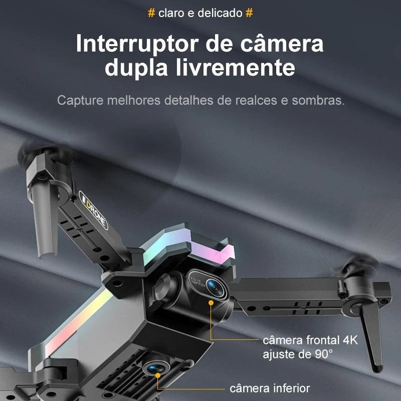 Drone Professional XT8 New com duas Câmeras em HD e WIFI integrado