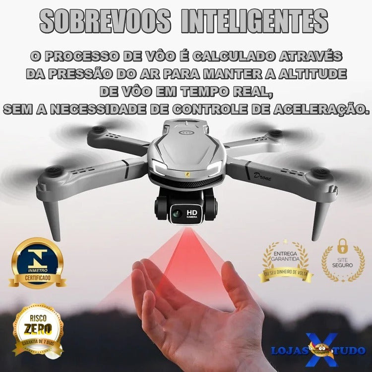 Mini Drone Profissional Lenovo V88 Câmera HD Dupla com GPS e sensor de Obstáculos