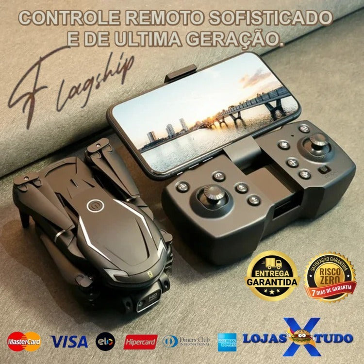 Mini Drone Profissional Lenovo V88 Câmera HD Dupla com GPS e sensor de Obstáculos