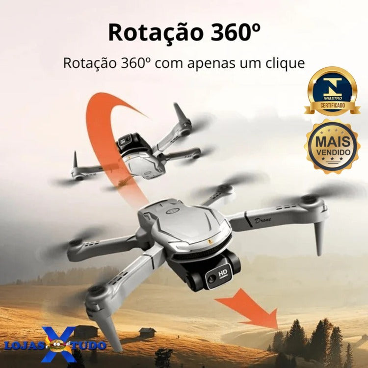 Mini Drone Profissional Lenovo V88 Câmera HD Dupla com GPS e sensor de Obstáculos