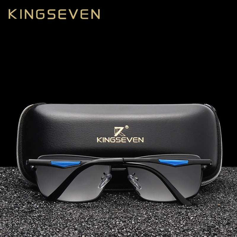 Óculos Clássicos Polarizados quadrados para Homens Estilosos KINGSEVEN 2024 N7906 Feito para qualquer Formato de Rosto