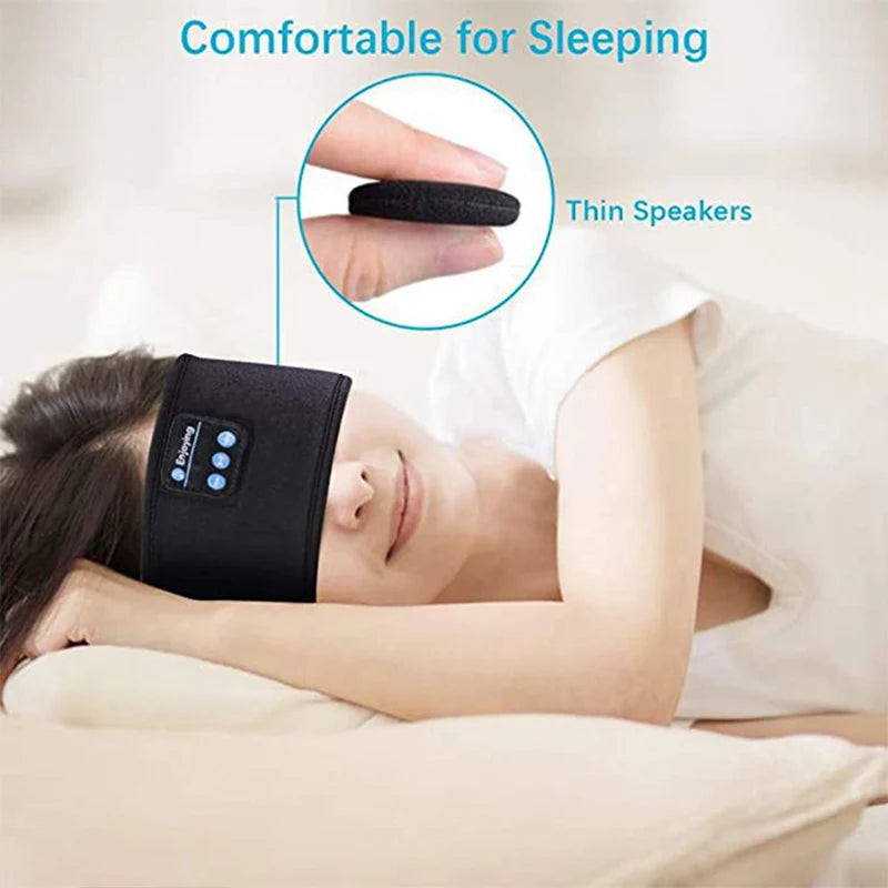 Bandana Fones de Ouvido Elástico Bluetooth 5.0 Unissex Sleeping Eye Mask Super Oferta