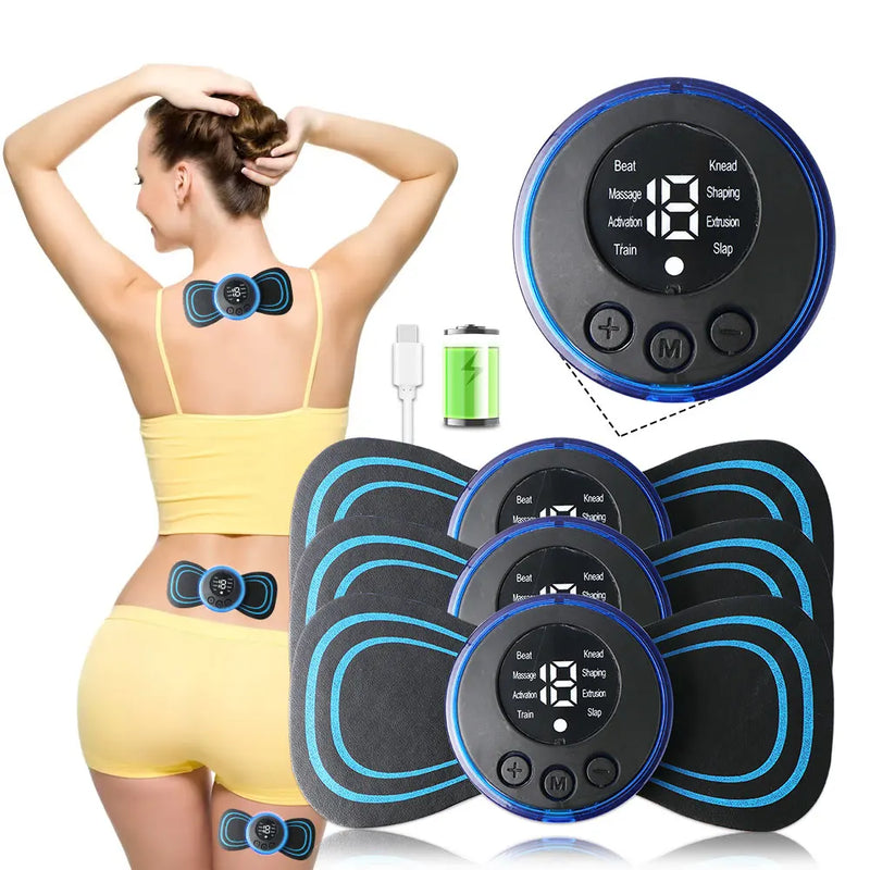 Massageador Muscular EMS Estimulador Elétrico Portátil Para Alívio das Dores Musculares,  de Pescoço, Cervical e Lombar  Oferta Especial