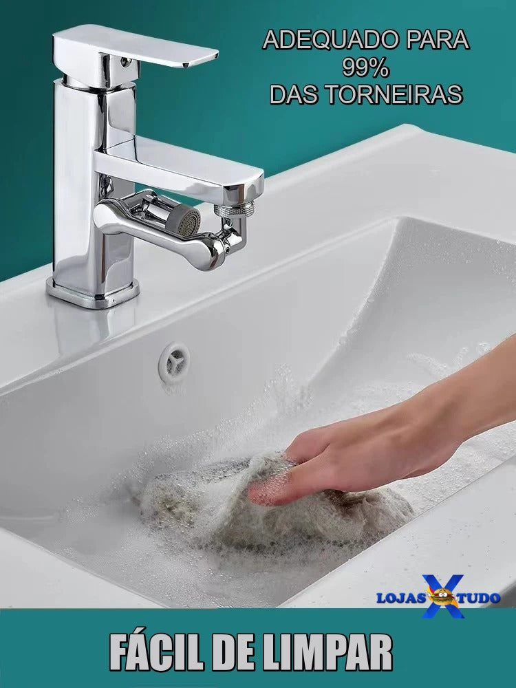 Extensão Universal  de Rotação Giratória para Torneira de 1080º  com Ducha Econômica de 2 Velocidades Super Oferta