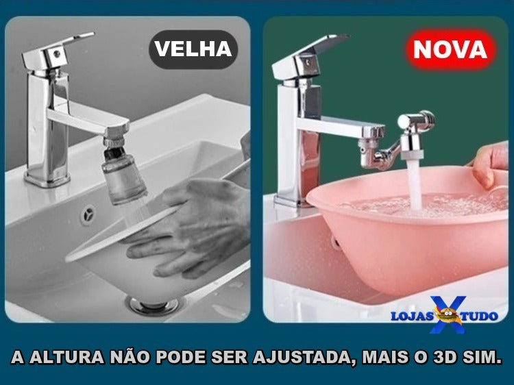 Extensão Universal  de Rotação Giratória para Torneira de 1080º  com Ducha Econômica de 2 Velocidades Super Oferta